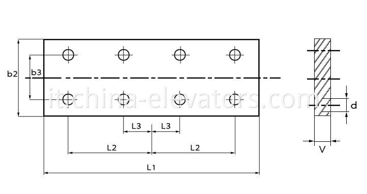 Elevator Guide Rail Fishplate T50 T75 T78 T89 T90 T114 T127